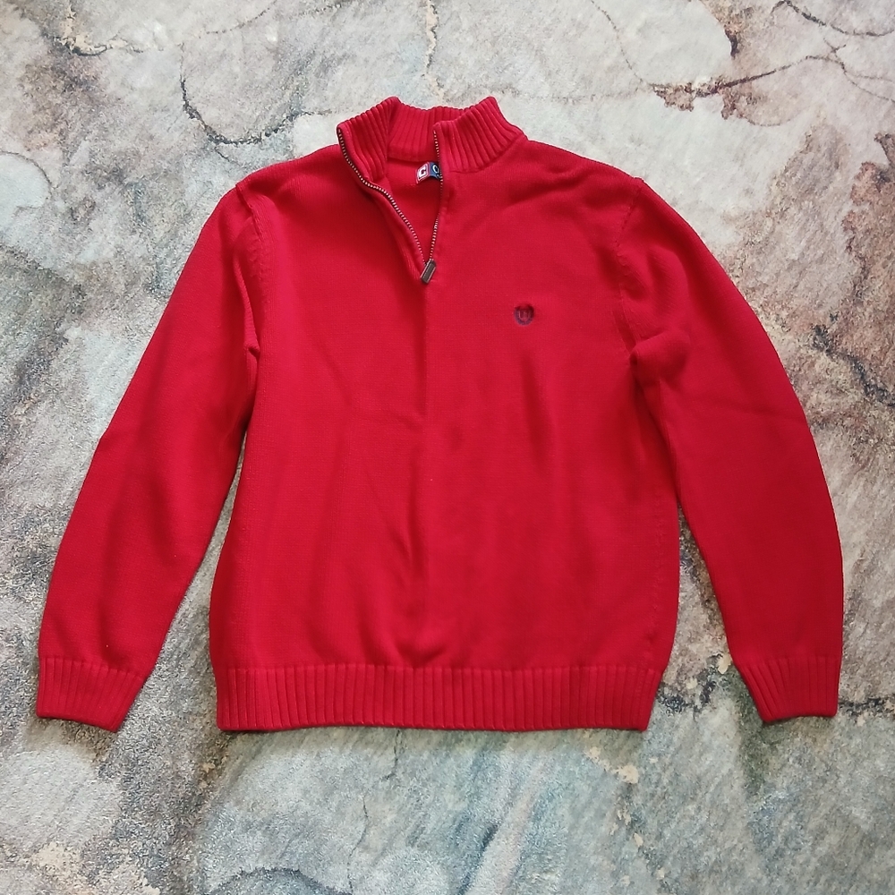 Men's Chaps Red Knit Pullover